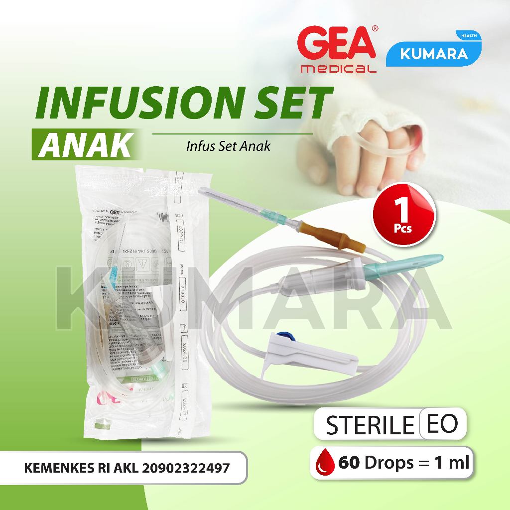 GEA - Infusion Set Anak / Selang Infus Anak PCS 1 GEA - Infusion Set Anak / Selang Infus Anak PCS