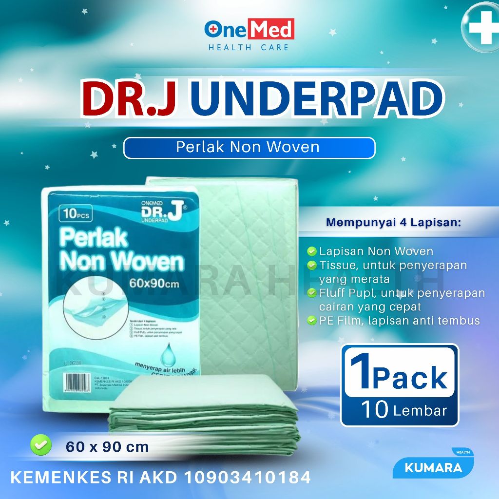 ONEMED - Underpad Dr. J / Perlak Alas Matras 1 ONEMED - Underpad Dr. J / Perlak Alas Matras