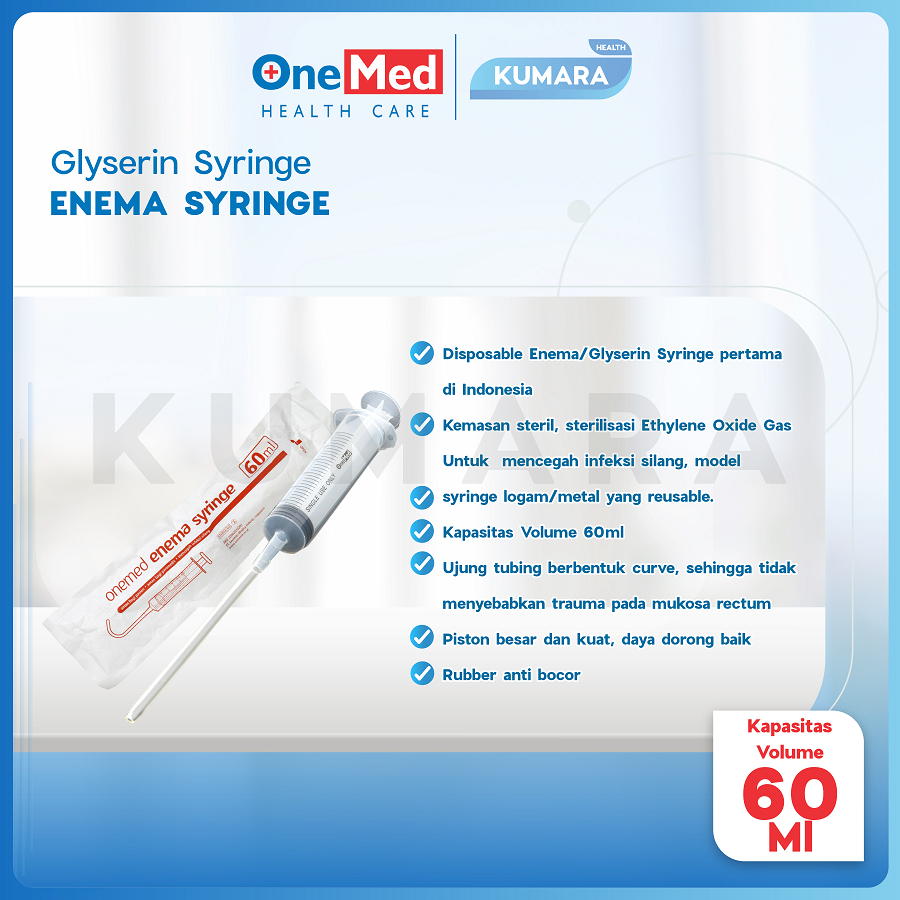 ONEMED - Enema Syringe Sterile / Glyserin Syringe / Suntikan Gliserin Pcs 2 ONEMED - Enema Syringe Sterile / Glyserin Syringe / Suntikan Gliserin Pcs - Image 2