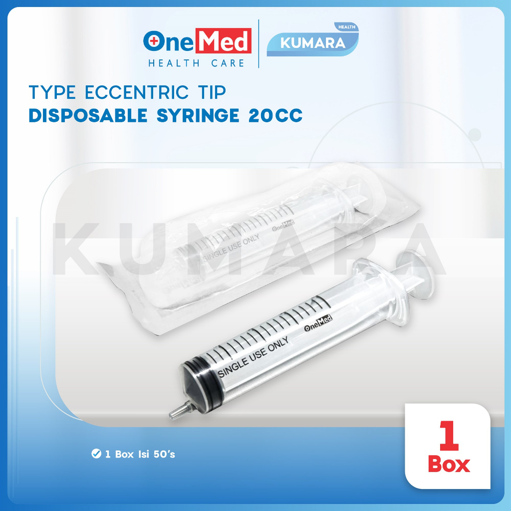 ONEMED - Syringe 20cc Lubang Tengah & Samping / Suit 20cc LL & EC BOX 1 ONEMED - Syringe 20cc Lubang Tengah & Samping / Suit 20cc LL & EC BOX
