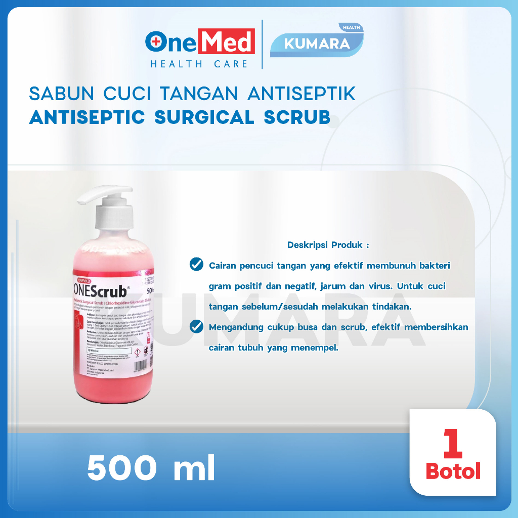 ONEMED - OneScrub 500ml / Handscrub Sabun Cuci Tangan Antiseptik 2 ONEMED - OneScrub 500ml / Handscrub Sabun Cuci Tangan Antiseptik - Image 2