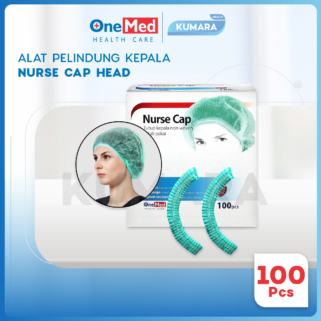 ONEMED - Nurse Cap / Head Cap isi 100 Pasang 1 ONEMED - Nurse Cap / Head Cap isi 100 Pasang