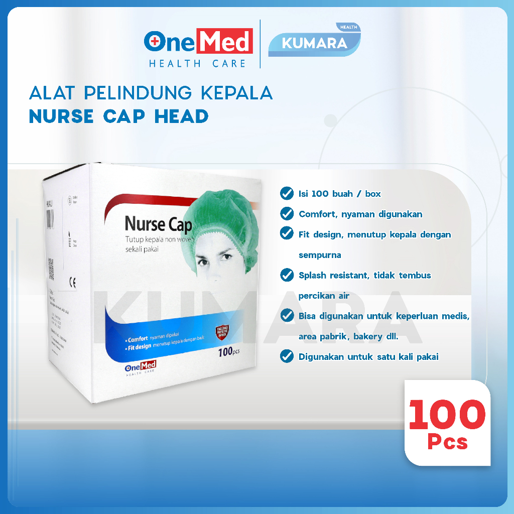ONEMED - Nurse Cap / Head Cap isi 100 Pasang 2 ONEMED - Nurse Cap / Head Cap isi 100 Pasang - Image 2