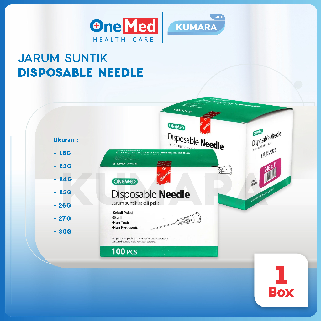ONEMED - Disposable Needle / Jarum Suntik Sekali pakai BOX 2 ONEMED - Disposable Needle / Jarum Suntik Sekali pakai BOX - Image 2