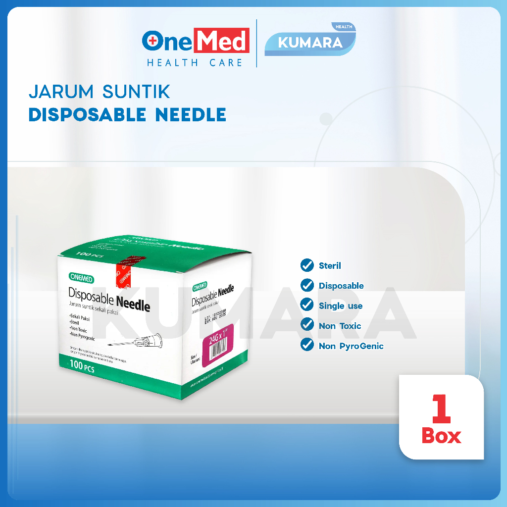 ONEMED - Disposable Needle / Jarum Suntik Sekali pakai BOX 3 ONEMED - Disposable Needle / Jarum Suntik Sekali pakai BOX - Image 3