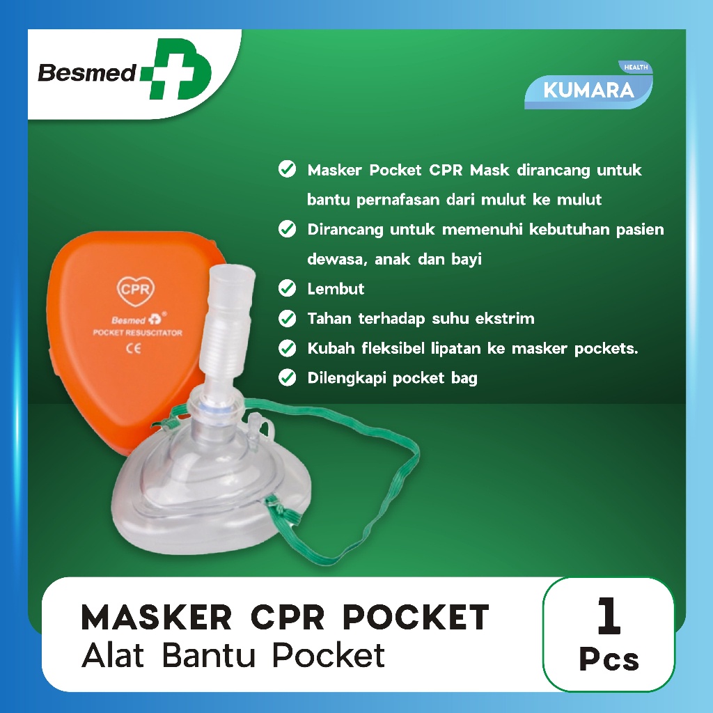 BESMED - CPR Pocket With Tubing / Masker CPR 2 BESMED - CPR Pocket With Tubing / Masker CPR - Image 2