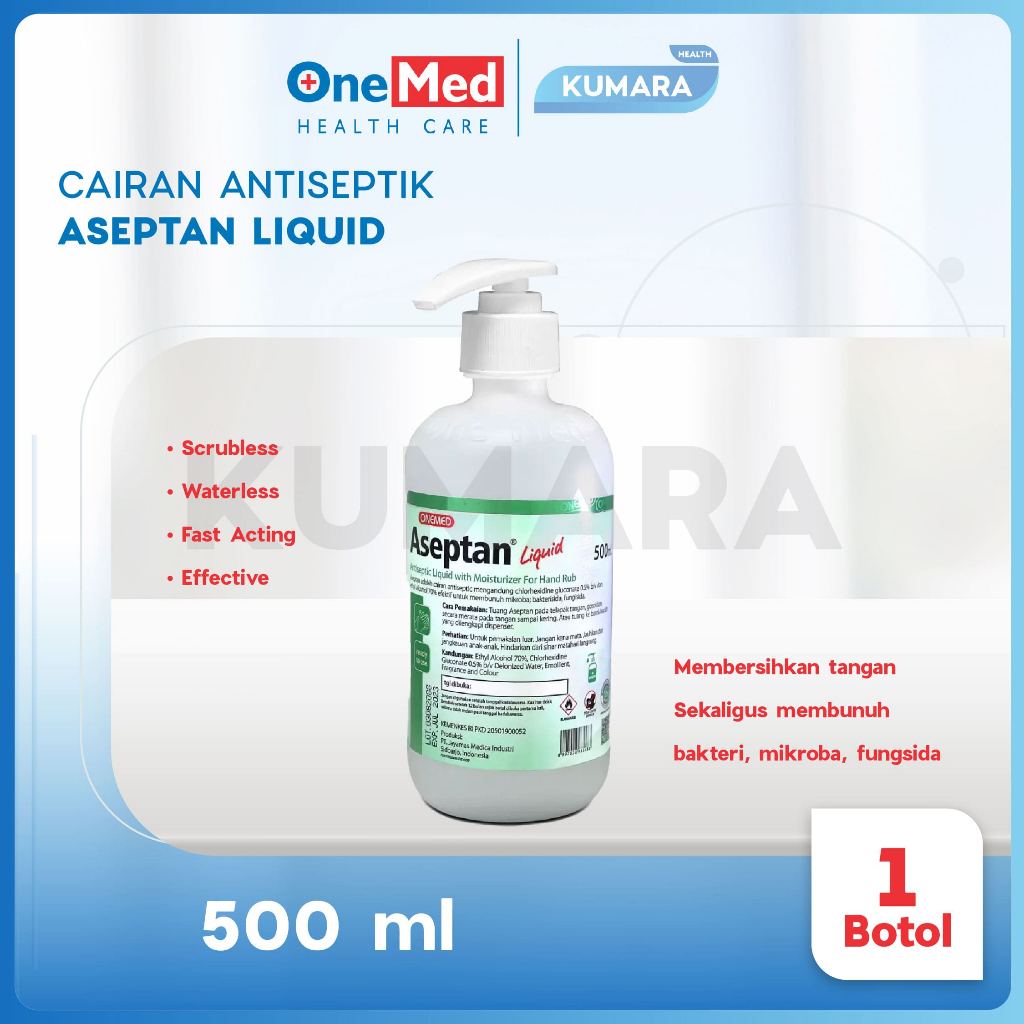 ONEMED - Aseptan Liquid 500ml / Cairan Antiseptik Handrub 1 ONEMED - Aseptan Liquid 500ml / Cairan Antiseptik Handrub