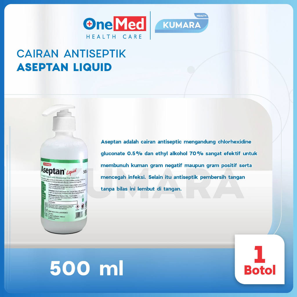 ONEMED - Aseptan Liquid 500ml / Cairan Antiseptik Handrub 2 ONEMED - Aseptan Liquid 500ml / Cairan Antiseptik Handrub - Image 2