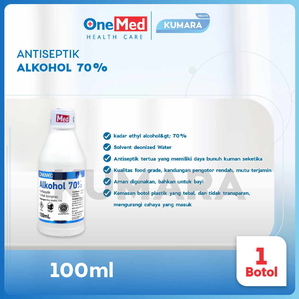 ONEMED - Alcohol 70% 100ml 2 ONEMED - Alcohol 70% 100ml - Image 2