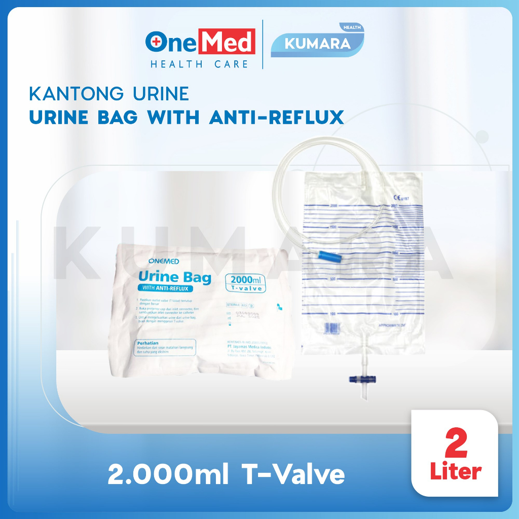 ONEMED - Urine Bag T-Valve / Kantong Urine 1 ONEMED - Urine Bag T-Valve / Kantong Urine