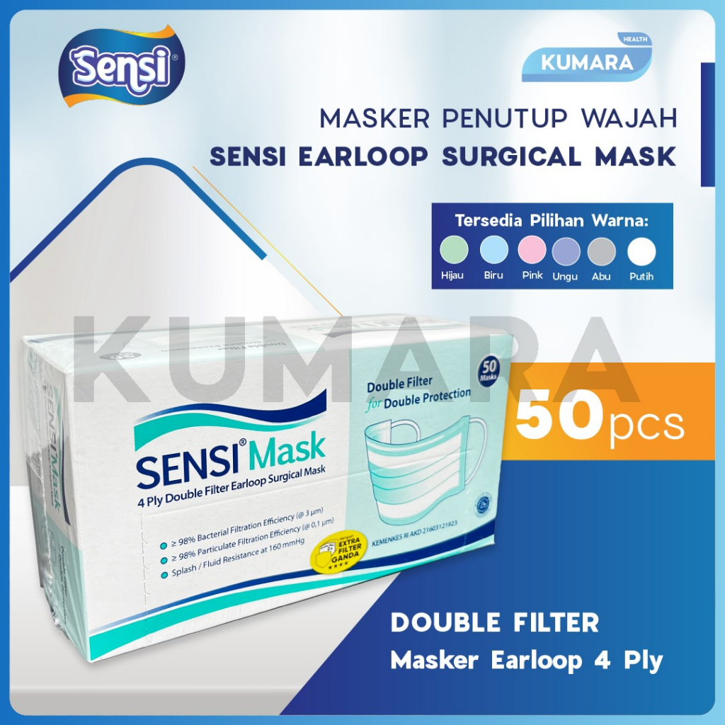 SENSI - Masker Earloop 4 Ply 1 SENSI - Masker Earloop 4 Ply