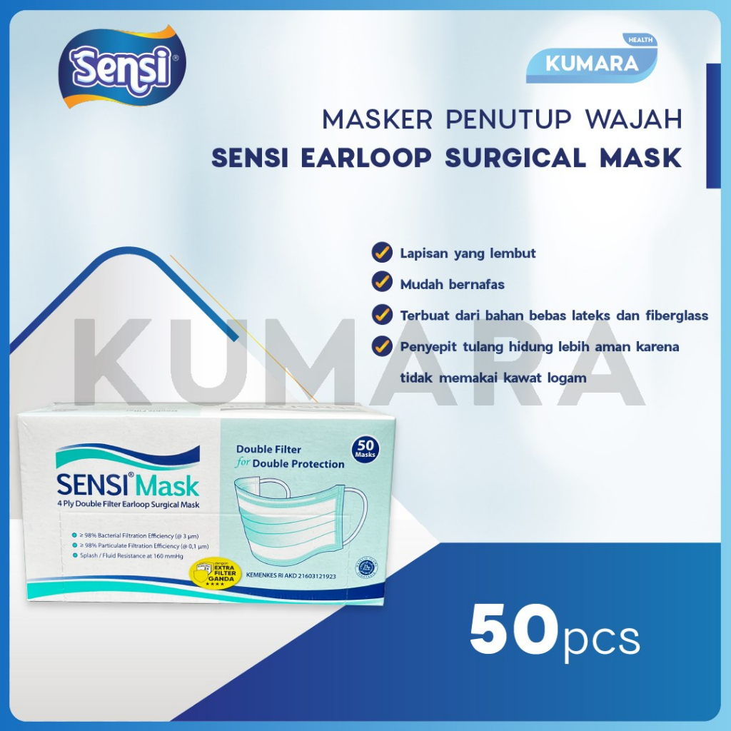 SENSI - Masker Earloop 4 Ply 2 SENSI - Masker Earloop 4 Ply - Image 2