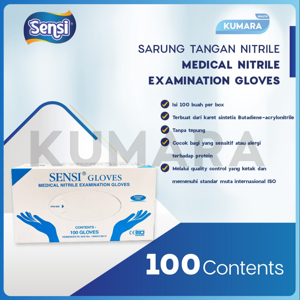 SENSI - Sarung Tangan Nitrile Powder Free 2 SENSI - Sarung Tangan Nitrile Powder Free - Image 2