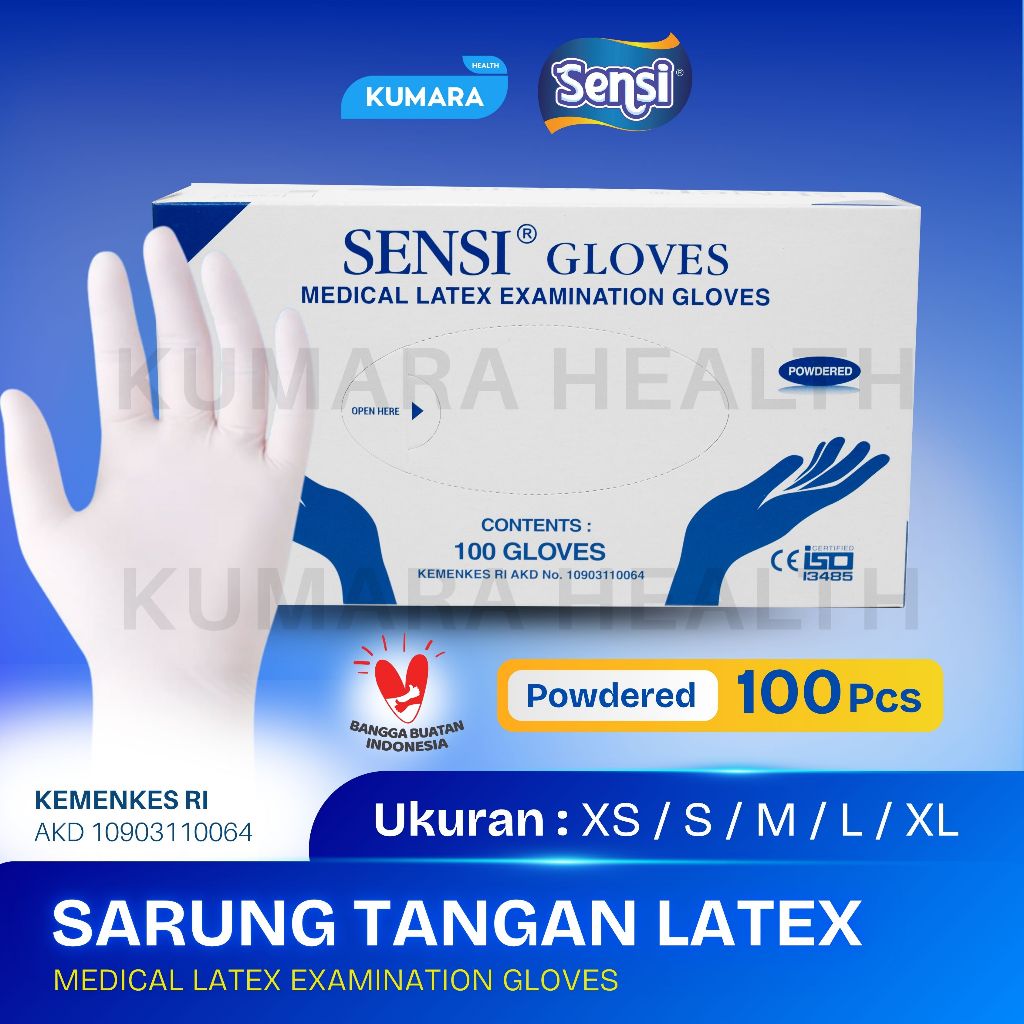 SENSI - Sarung Tangan Latex Powdered 1 SENSI - Sarung Tangan Latex Powdered