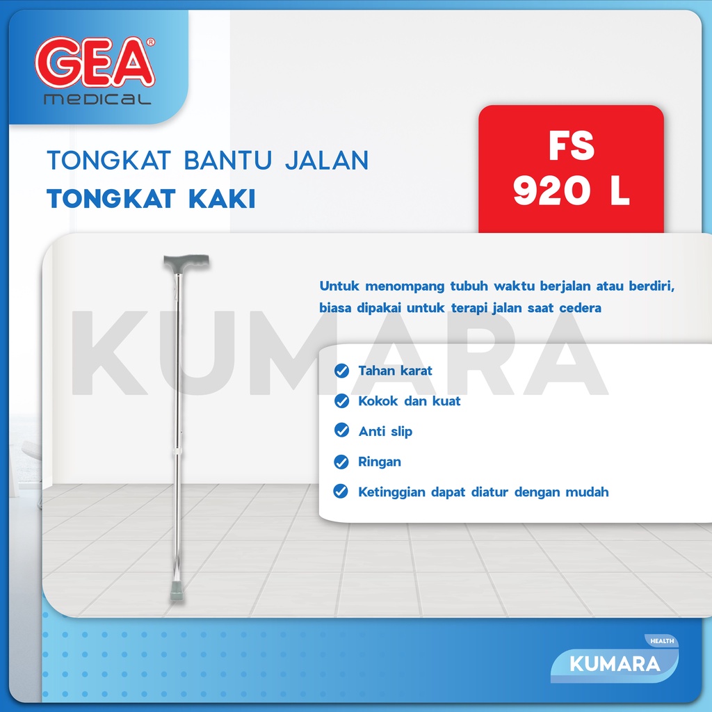 GEA - Tongkat Kaki 1 920 L Silver / Alat Bantu Jalan 2 GEA - Tongkat Kaki 1 920 L Silver / Alat Bantu Jalan - Image 2