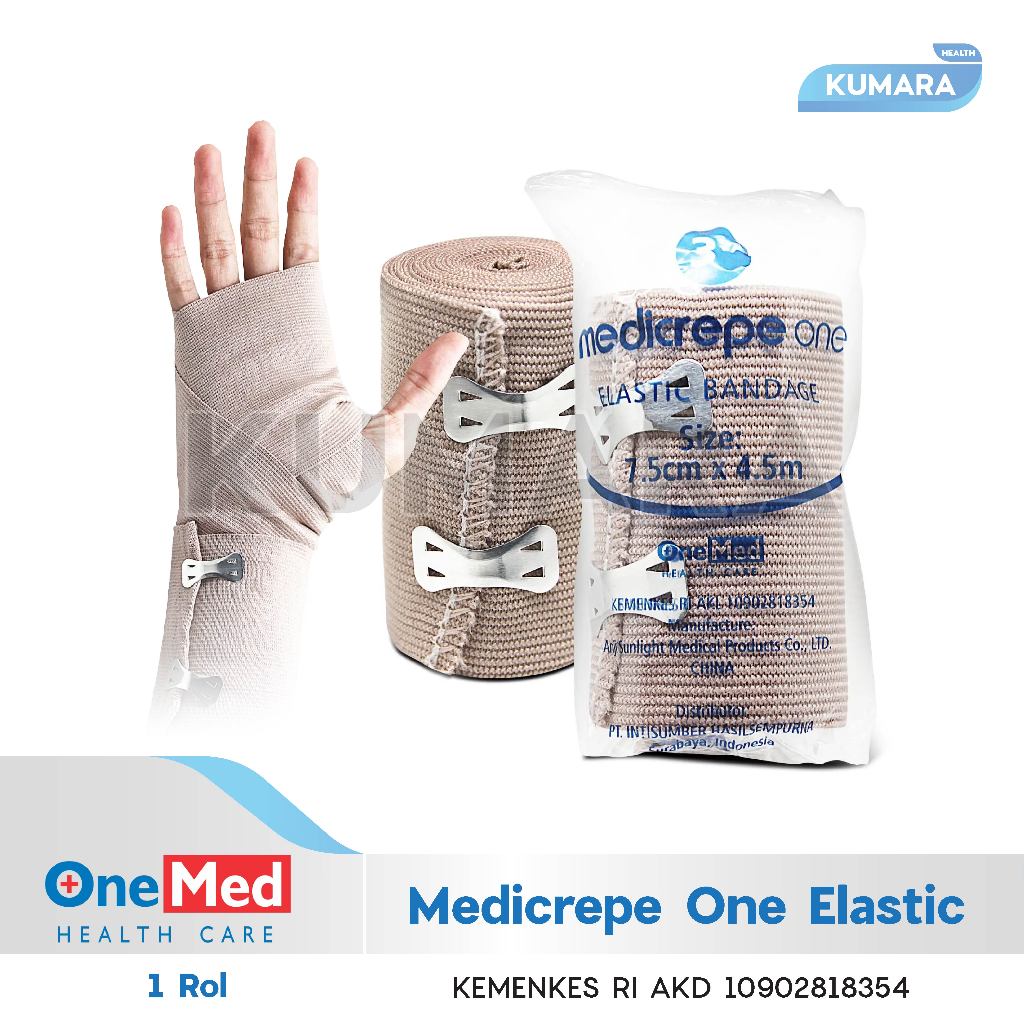ONEMED - Medicrepe One / Perban Elastis Patah Tulang Roll 1 ONEMED - Medicrepe One / Perban Elastis Patah Tulang Roll