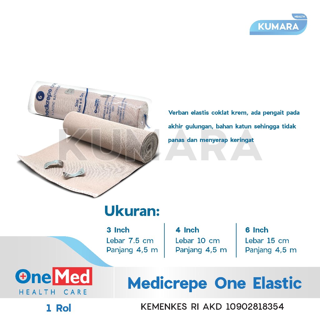 ONEMED - Medicrepe One / Perban Elastis Patah Tulang Roll 2 ONEMED - Medicrepe One / Perban Elastis Patah Tulang Roll - Image 2