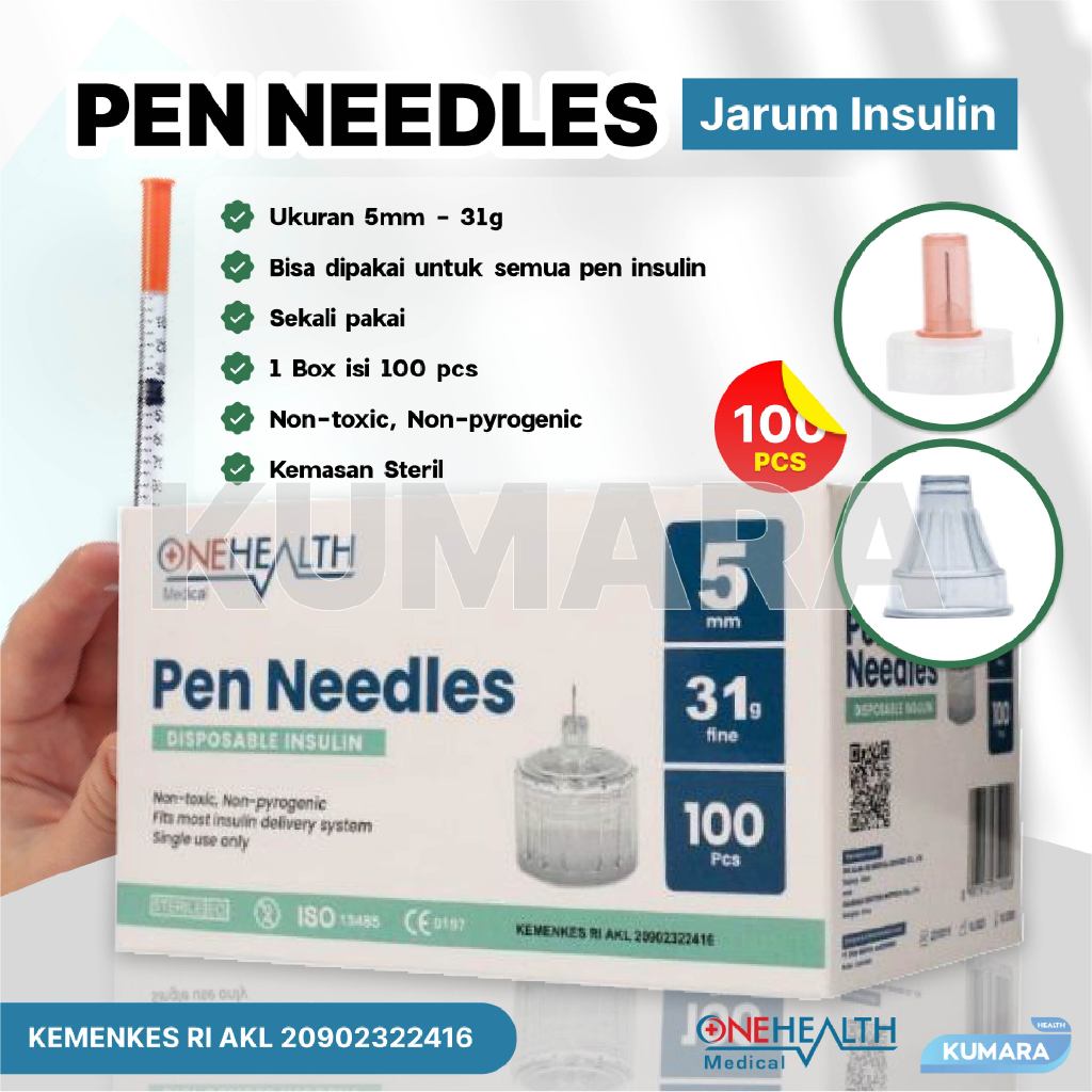 ONEHEALTH - Jarum Insulin / Insulin Pen Needle Box 1 ONEHEALTH - Jarum Insulin / Insulin Pen Needle Box