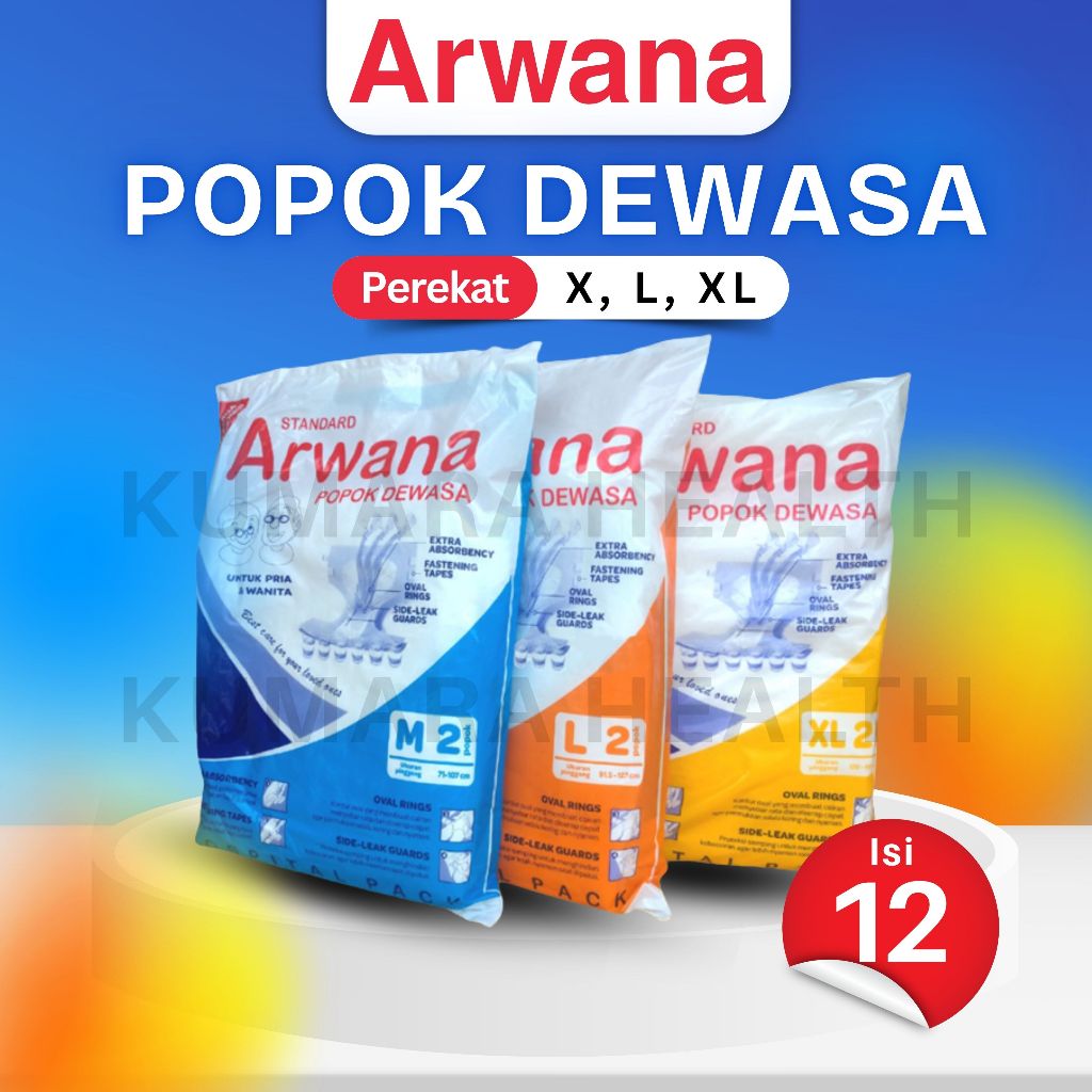 ARWANA - Popok Dewasa / Adult Diapers 2's Isi 6 Pack 1 ARWANA - Popok Dewasa / Adult Diapers 2's Isi 6 Pack