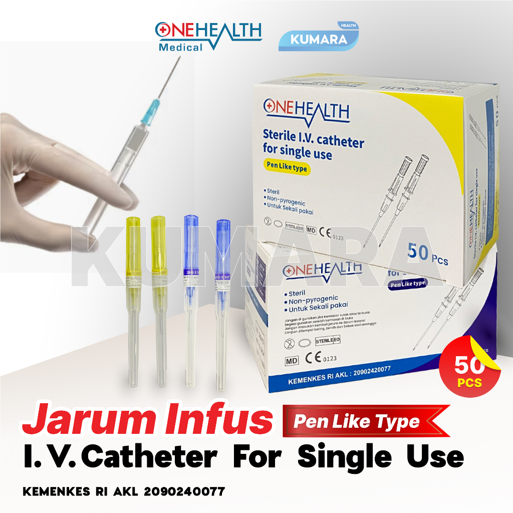 ONEHEALTH - IV. Catheter / Jarum Infus / Abbocath Cannula Pen type - BOX 1 ONEHEALTH - IV. Catheter / Jarum Infus / Abbocath Cannula Pen type - BOX