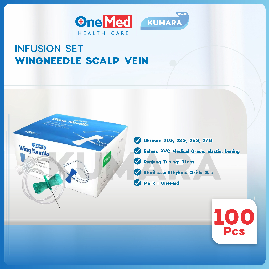 ONEMED - Wing Needle / Scalp Vein Set Box isi 100's 2 ONEMED - Wing Needle / Scalp Vein Set Box isi 100's - Image 2