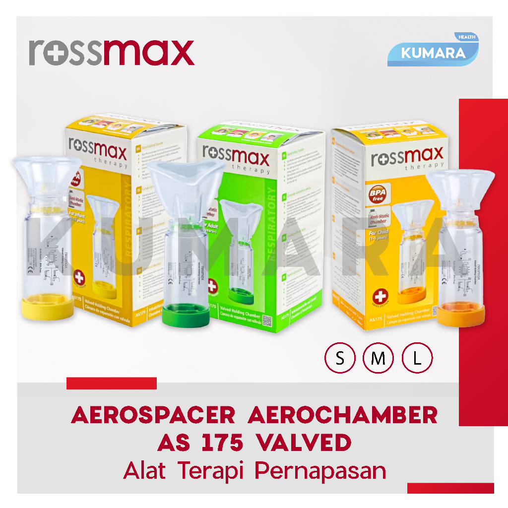 ROSSMAX - Aerospacer Aerochamber AS175 Valved / Corong Asma 1 ROSSMAX - Aerospacer Aerochamber AS175 Valved / Corong Asma