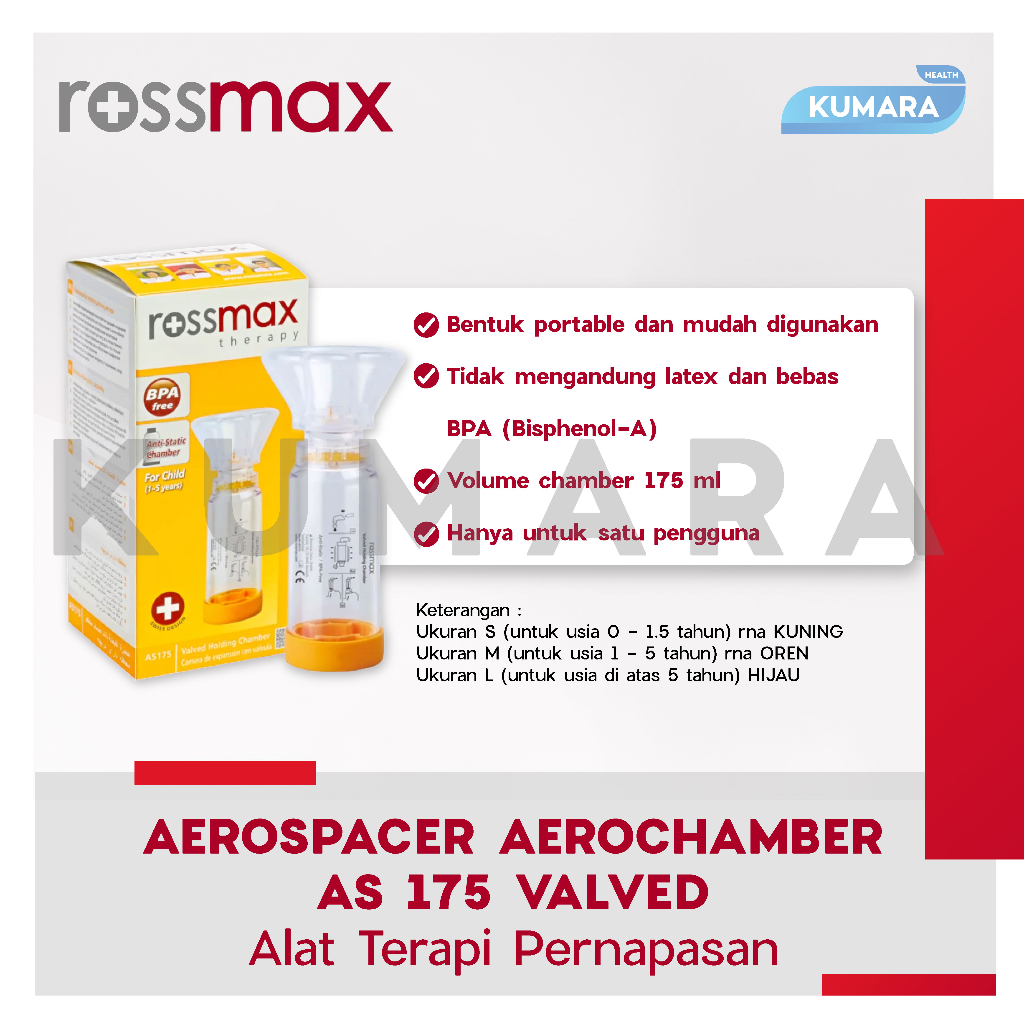 ROSSMAX - Aerospacer Aerochamber AS175 Valved / Corong Asma 2 ROSSMAX - Aerospacer Aerochamber AS175 Valved / Corong Asma - Image 2