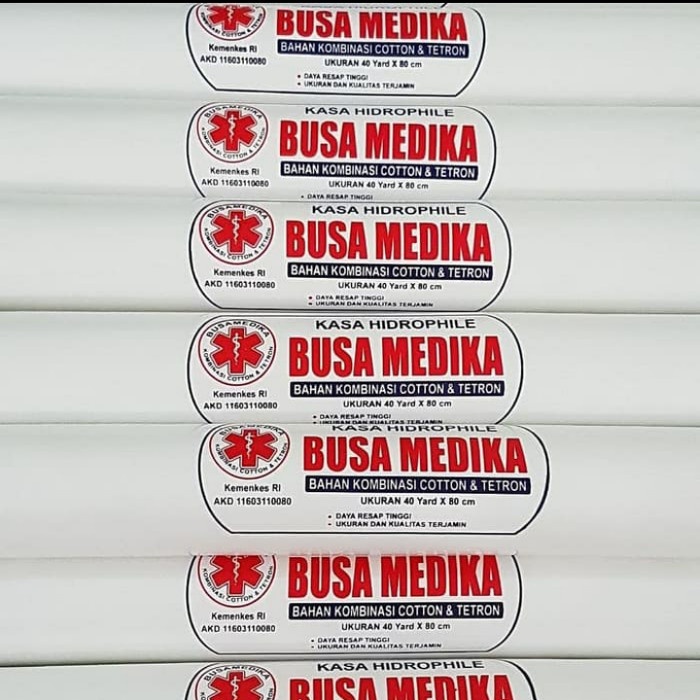 BUSA MEDIKA - Kasa Gulug Besar 80 cm x 40 yard / Kasa Gulung Hidrofil 1 BUSA MEDIKA - Kasa Gulug Besar 80 cm x 40 yard / Kasa Gulung Hidrofil