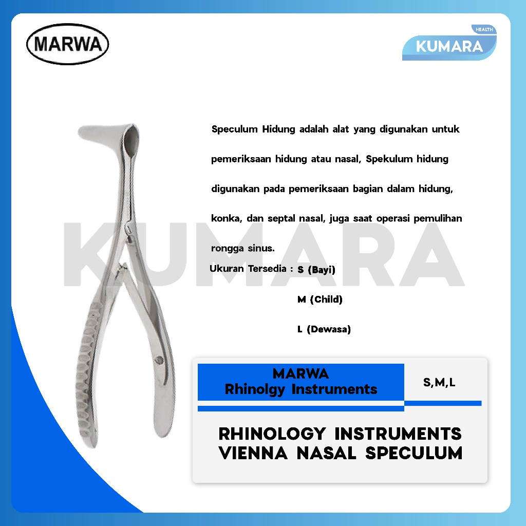 MARWA - Vienna Nasal Speculum / Spekulum Hidung 1 MARWA - Vienna Nasal Speculum / Spekulum Hidung