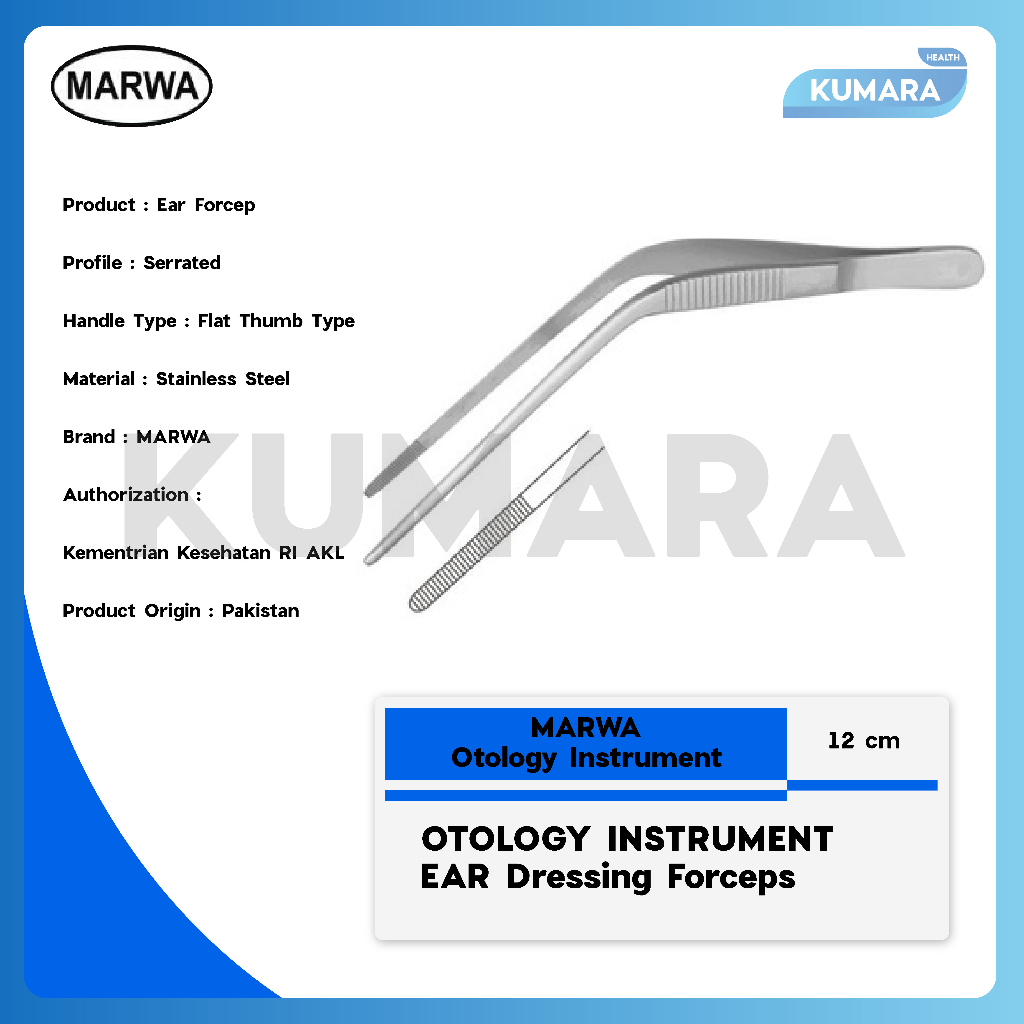MARWA - Troeltsch Wilde Ear Forceps / Pinset Telinga / Ear Dressing Forceps 1 MARWA - Troeltsch Wilde Ear Forceps / Pinset Telinga / Ear Dressing Forceps