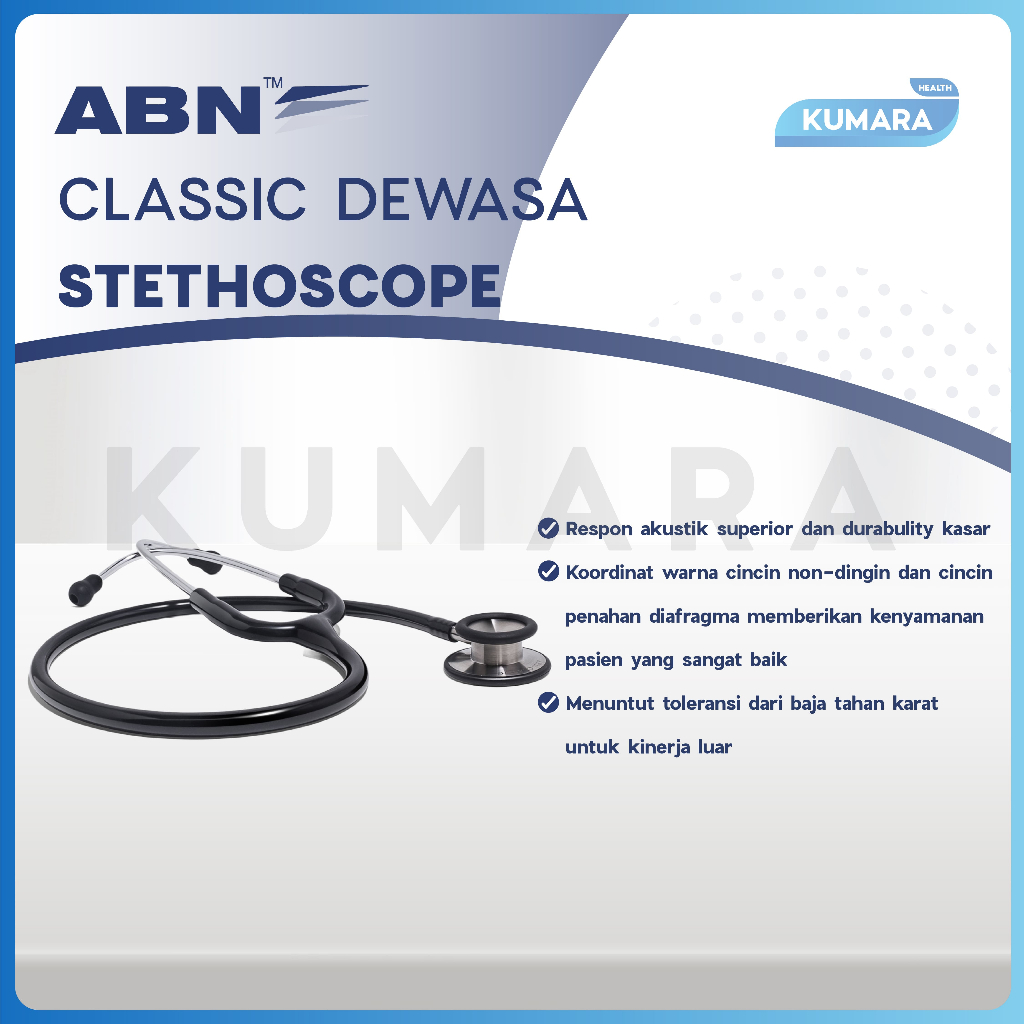 ABN - Stethoscope Classic Adult / Stetsokop Dewasa Classic 2 ABN - Stethoscope Classic Adult / Stetsokop Dewasa Classic - Image 2