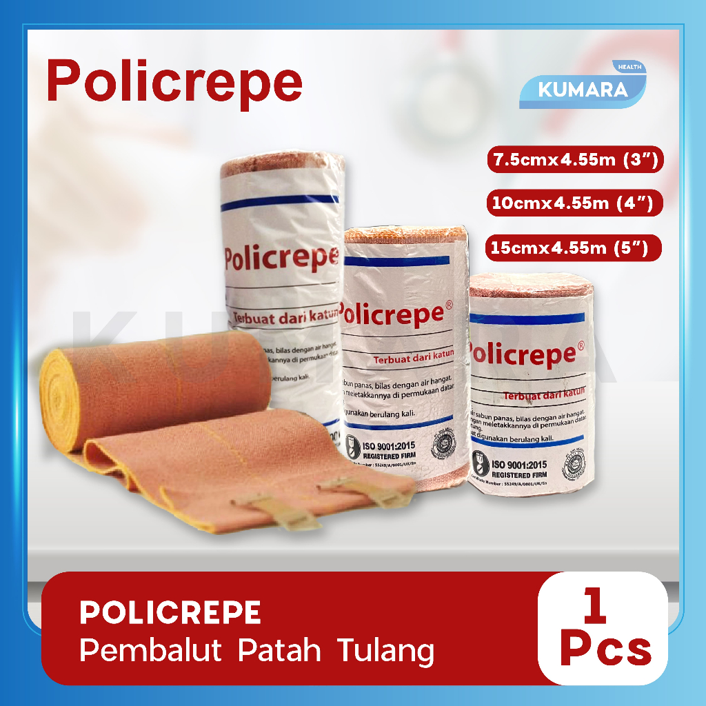 POLICREPE - Pembalut Patah Tulang / Elastic Bandage 1 POLICREPE - Pembalut Patah Tulang / Elastic Bandage