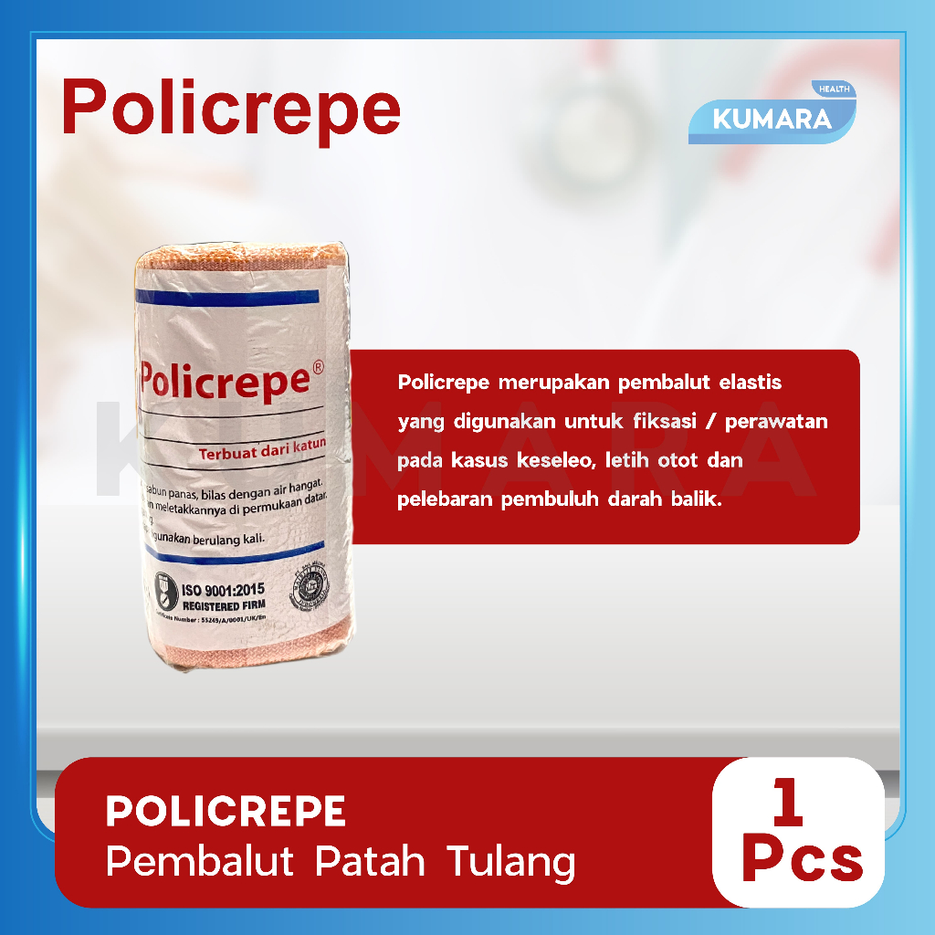 POLICREPE - Pembalut Patah Tulang / Elastic Bandage 2 POLICREPE - Pembalut Patah Tulang / Elastic Bandage - Image 2