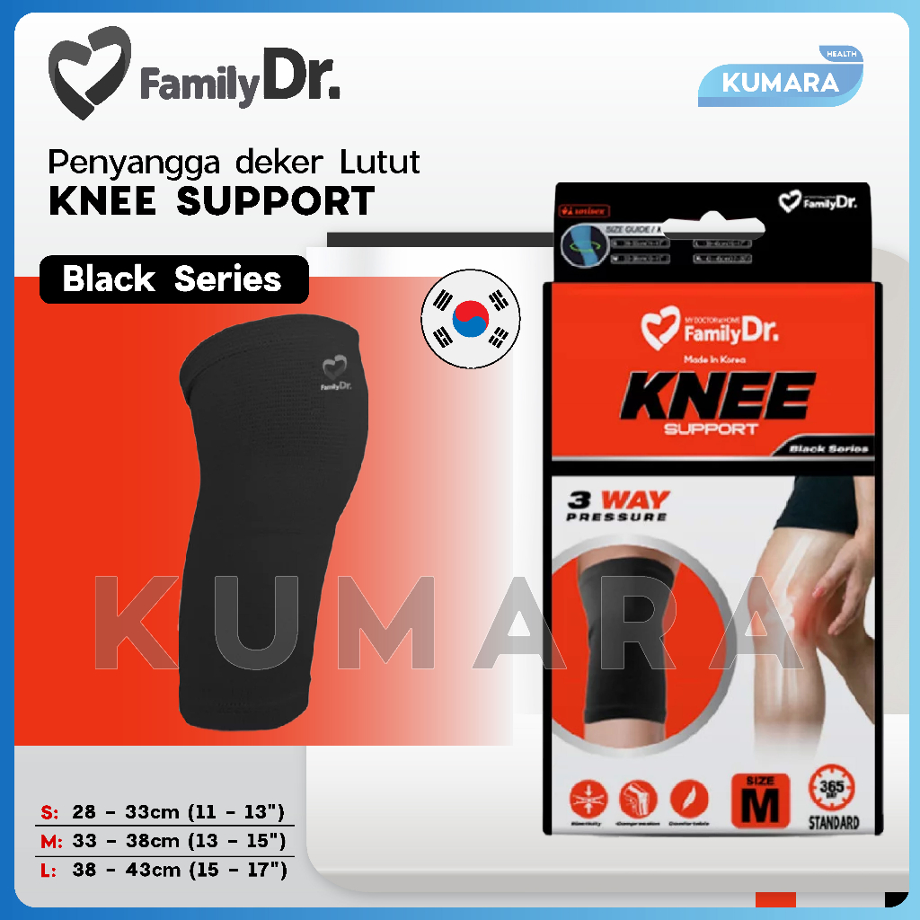 FAMILY DR - Knee Support Black Series / Penygga Lutut Deker Lutut 1 FAMILY DR - Knee Support Black Series / Penygga Lutut Deker Lutut