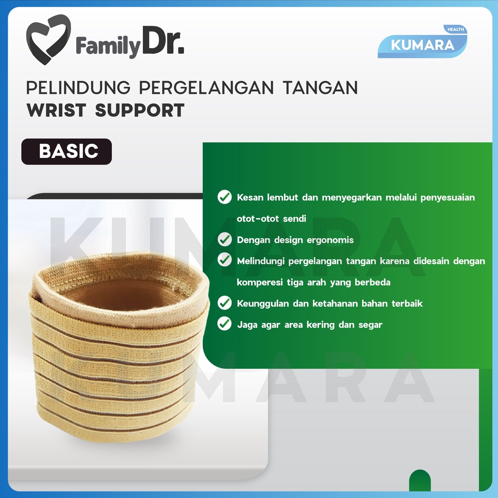 FAMILY DR - Wirst Support Basic / Penyangga Pergelangan Tangan 2 FAMILY DR - Wirst Support Basic / Penyangga Pergelangan Tangan - Image 2