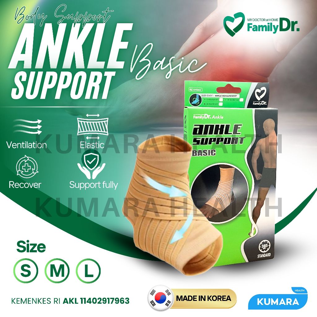 FAMILY DR - Ankle Support Basic / Deker Pelindung Tumit Mata Kaki 1 FAMILY DR - Ankle Support Basic / Deker Pelindung Tumit Mata Kaki