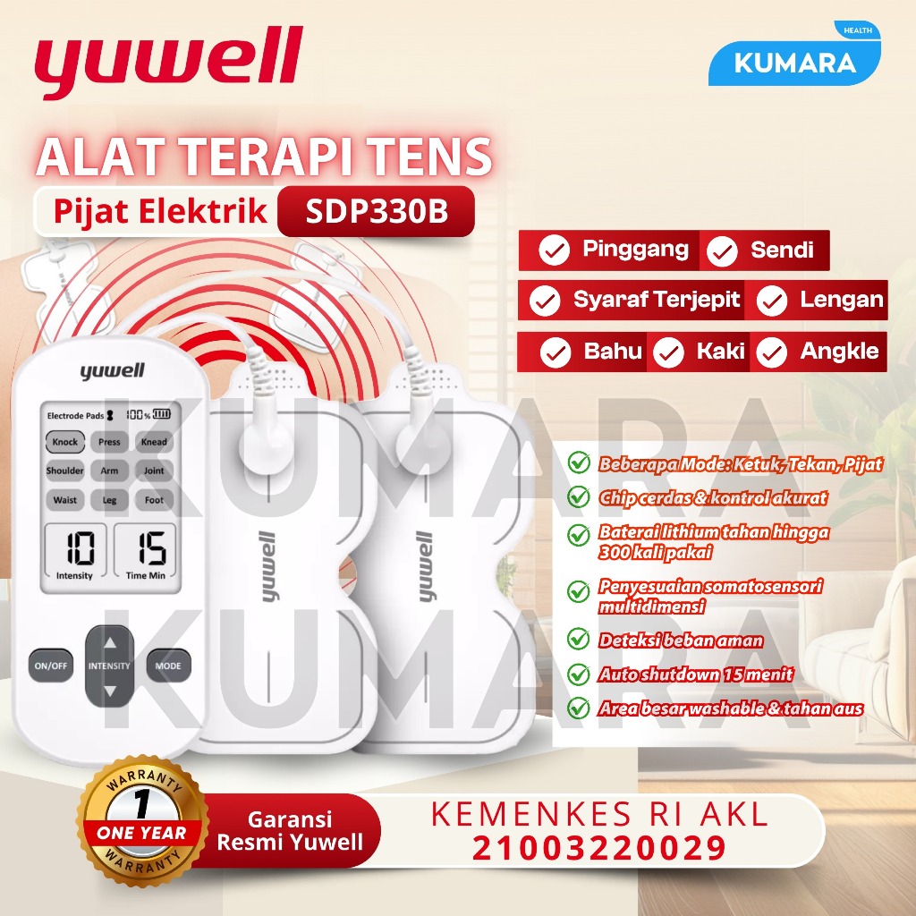 YUWELL - Alat Terapi TENS SDP 330 | Pijat Elektrik Pereda Nyeri 1 YUWELL - Alat Terapi TENS SDP 330 | Pijat Elektrik Pereda Nyeri