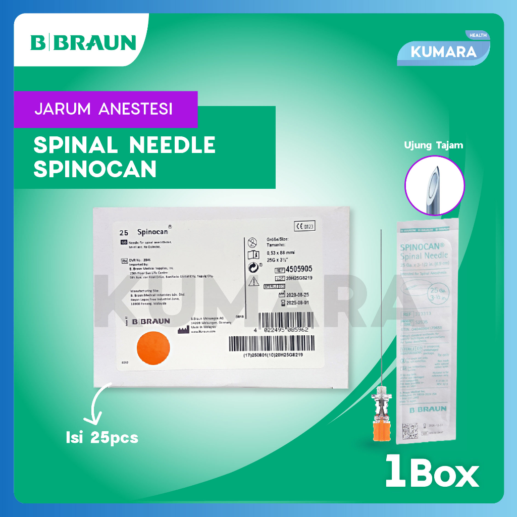 BBRAUN - Spinocan Spinal Needle / Jarum Spinal Pcs 1 BBRAUN - Spinocan Spinal Needle / Jarum Spinal Pcs