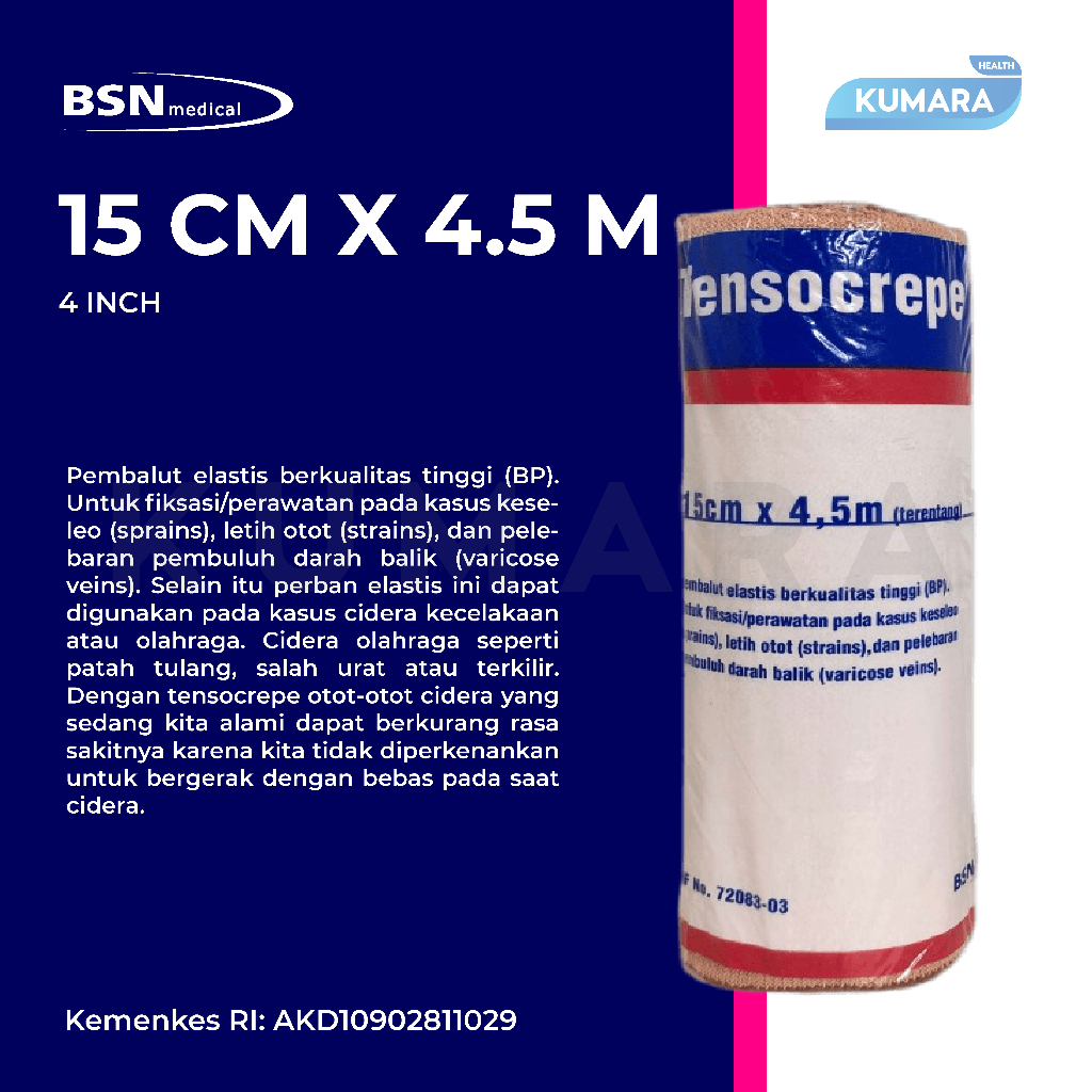 TENSOCREPE - Perban Elastis / Elastic Bandgate Perban Patah Tulang 2 TENSOCREPE - Perban Elastis / Elastic Bandgate Perban Patah Tulang - Image 2