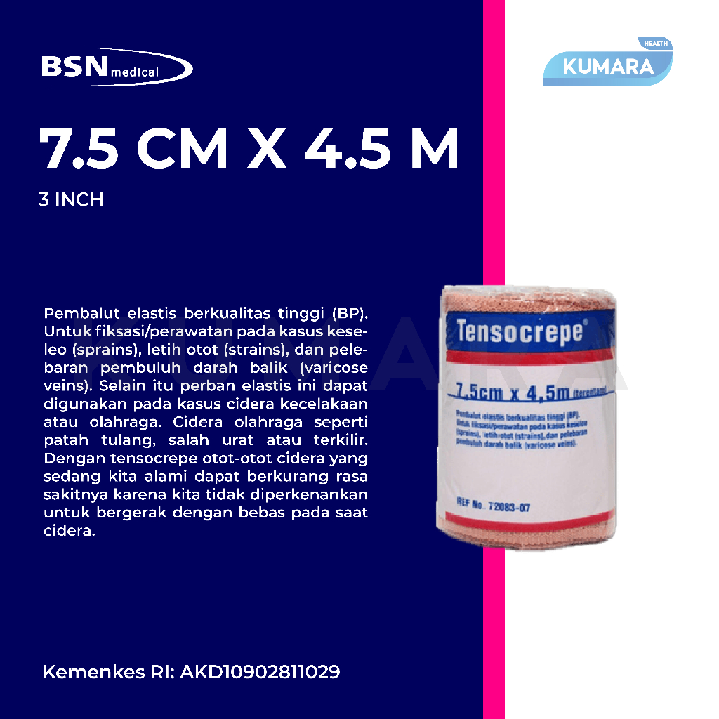 TENSOCREPE - Perban Elastis / Elastic Bandgate Perban Patah Tulang 4 TENSOCREPE - Perban Elastis / Elastic Bandgate Perban Patah Tulang - Image 4