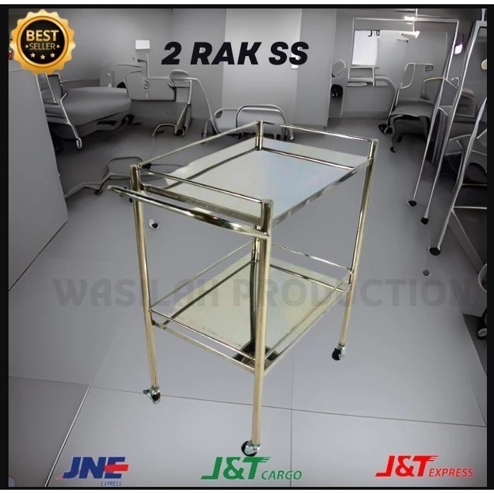 LOKAL - Instrumen Trolley 2 Dan 3 Rak / Plus Laci dan Tanpa Laci / Instrumen Trolley 3 Susun Medis Rumah Sakit 1 LOKAL - Instrumen Trolley 2 Dan 3 Rak / Plus Laci dan Tanpa Laci / Instrumen Trolley 3 Susun Medis Rumah Sakit