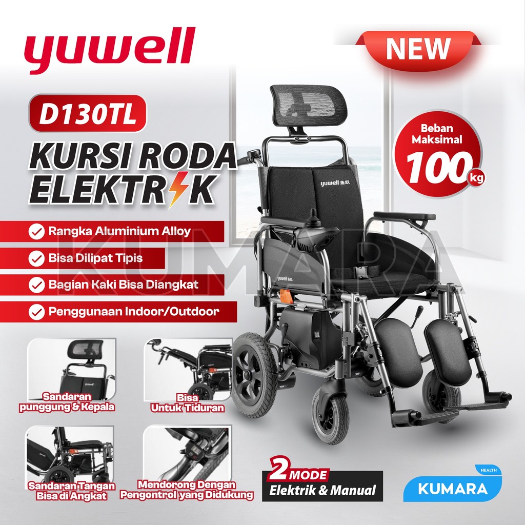 YUWELL - Kursi Roda Elektrik D130TL / Electric Wheelchair 1 YUWELL - Kursi Roda Elektrik D130TL / Electric Wheelchair