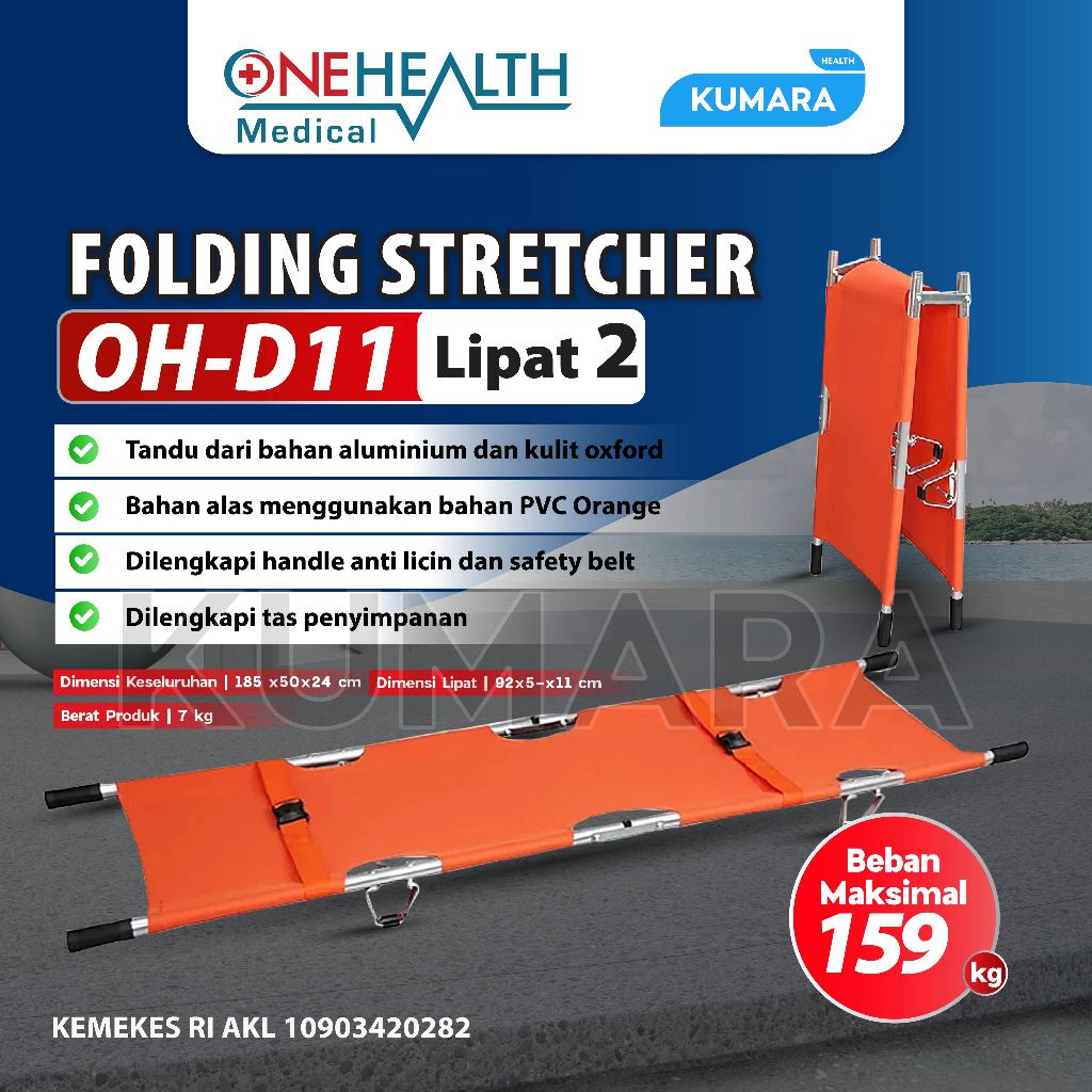 ONEHEALTH - Tandu Lipat 2 OH-D11 Folding Stretcher 1 ONEHEALTH - Tandu Lipat 2 OH-D11 Folding Stretcher