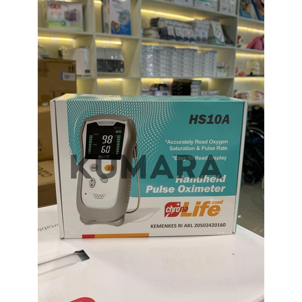 CHRONA CARE - Alat Cek Kadar Oksigen HS10A / Handheld Pulse Oximeter 1 CHRONA CARE - Alat Cek Kadar Oksigen HS10A / Handheld Pulse Oximeter