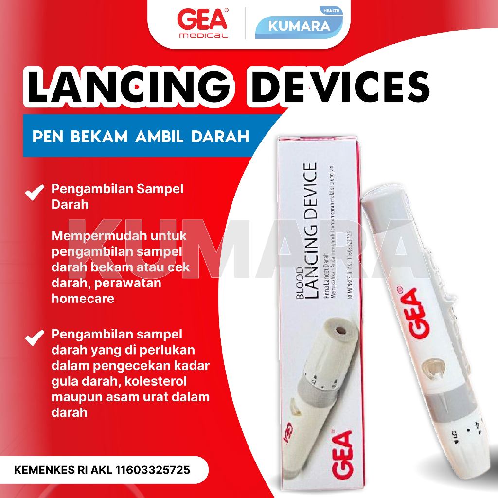 GEA - Lancing Device / Lancing Pen Penusuk Insulin 1 GEA - Lancing Device / Lancing Pen Penusuk Insulin