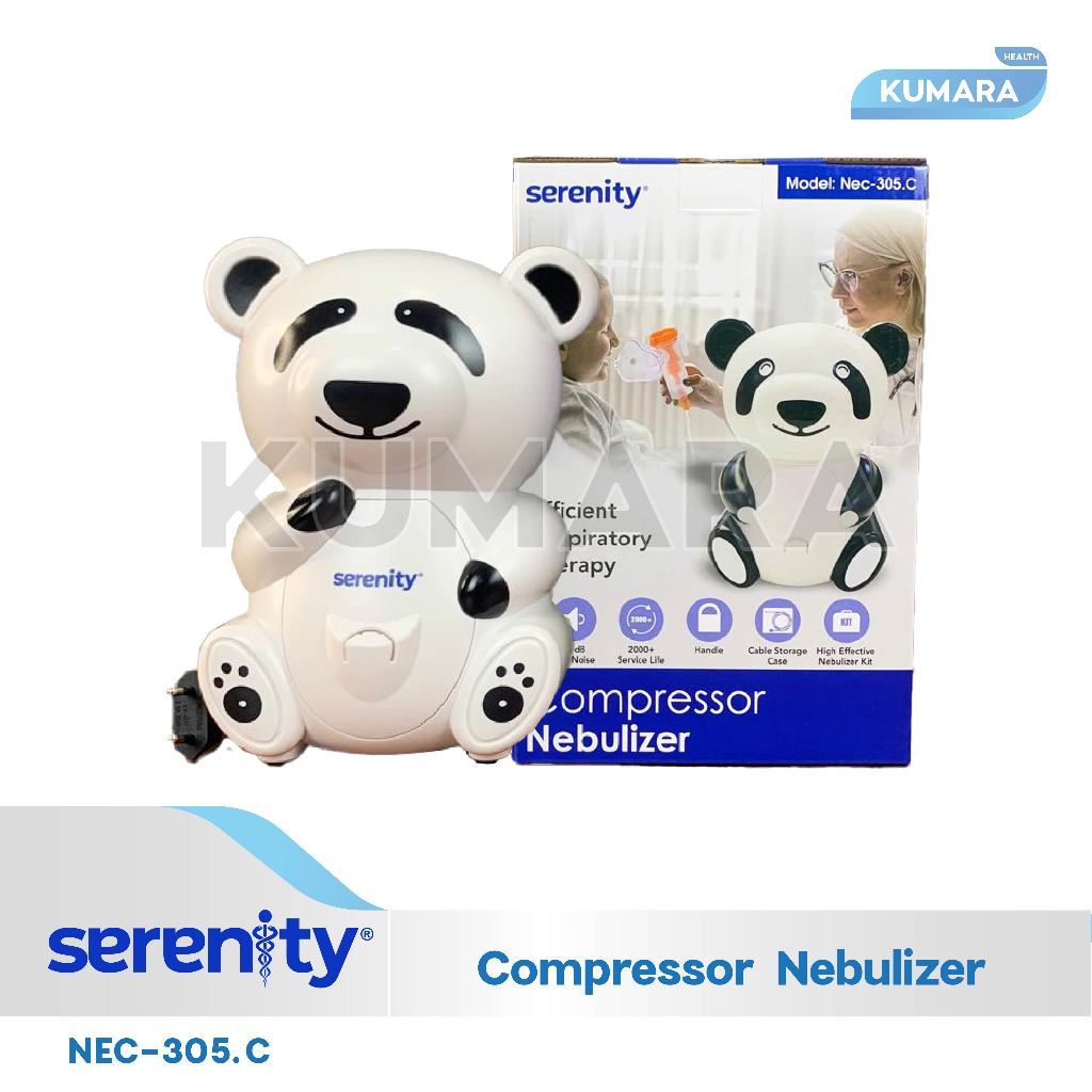SERENITY - Compressor Nebulizer NEC-305.C Inhalasi / Alat Nebulizer Anak 2 SERENITY - Compressor Nebulizer NEC-305.C Inhalasi / Alat Nebulizer Anak - Image 2