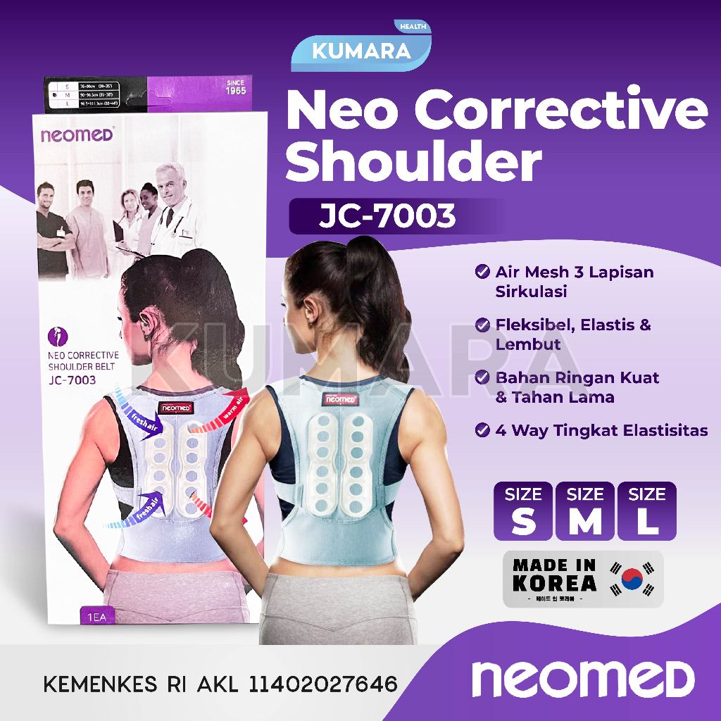 NEOMED - Back Corection JC-7003 / Korset Penegak Punggung 1 NEOMED - Back Corection JC-7003 / Korset Penegak Punggung