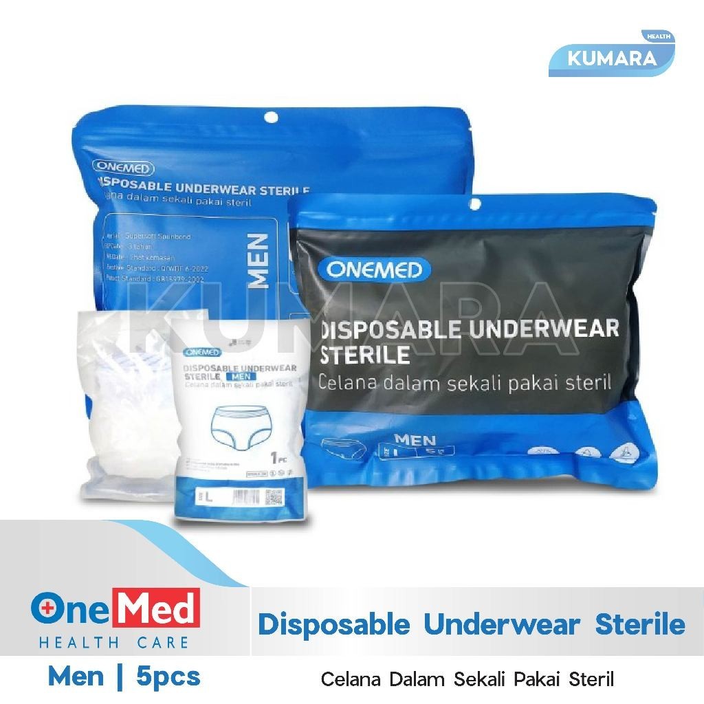 ONEMED - Celana Dalam Pria Sekali Pakai / Steril Underwear isi 5'S Pack 1 ONEMED - Celana Dalam Pria Sekali Pakai / Steril Underwear isi 5'S Pack