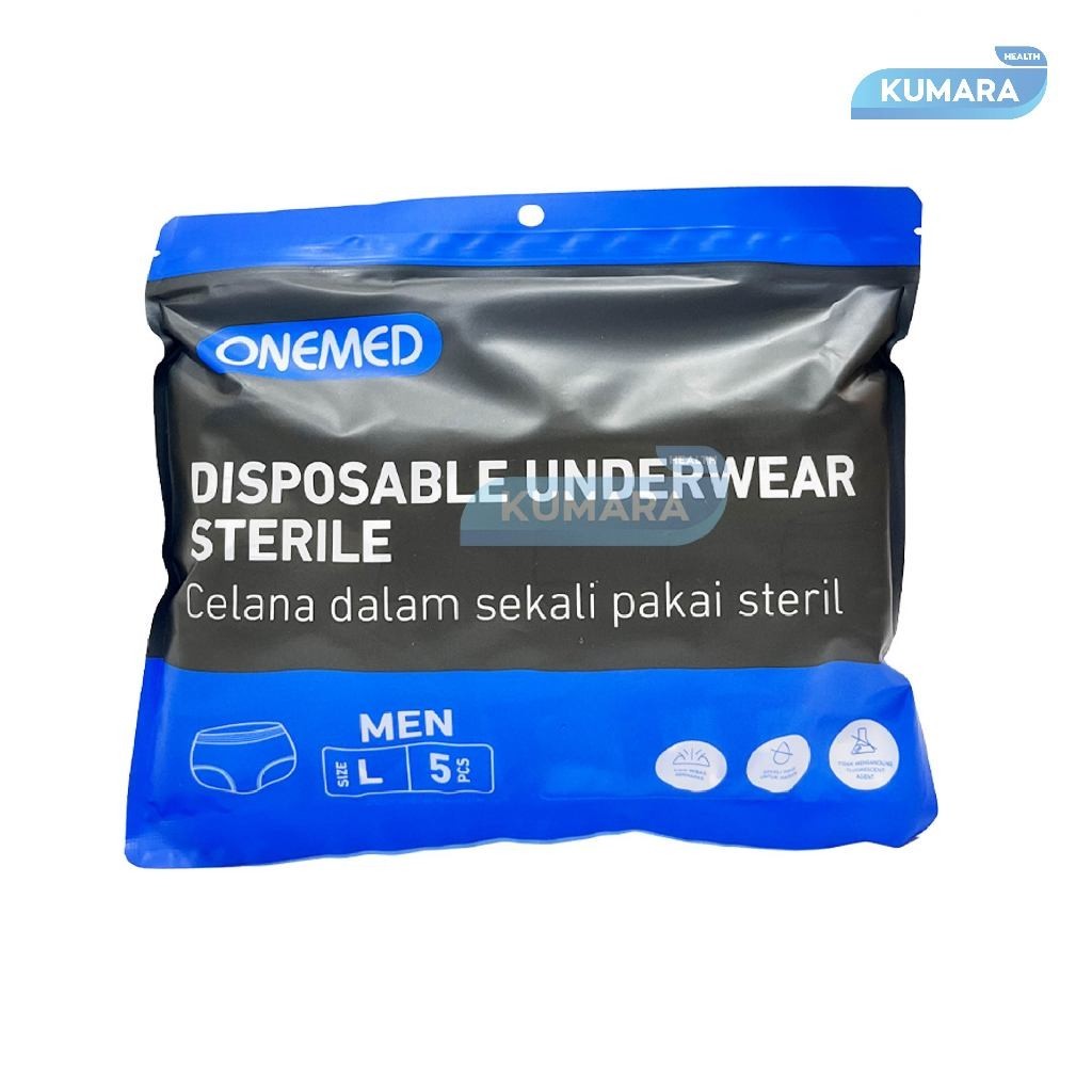 ONEMED - Celana Dalam Pria Sekali Pakai / Steril Underwear isi 5'S Pack 3 ONEMED - Celana Dalam Pria Sekali Pakai / Steril Underwear isi 5'S Pack - Image 3