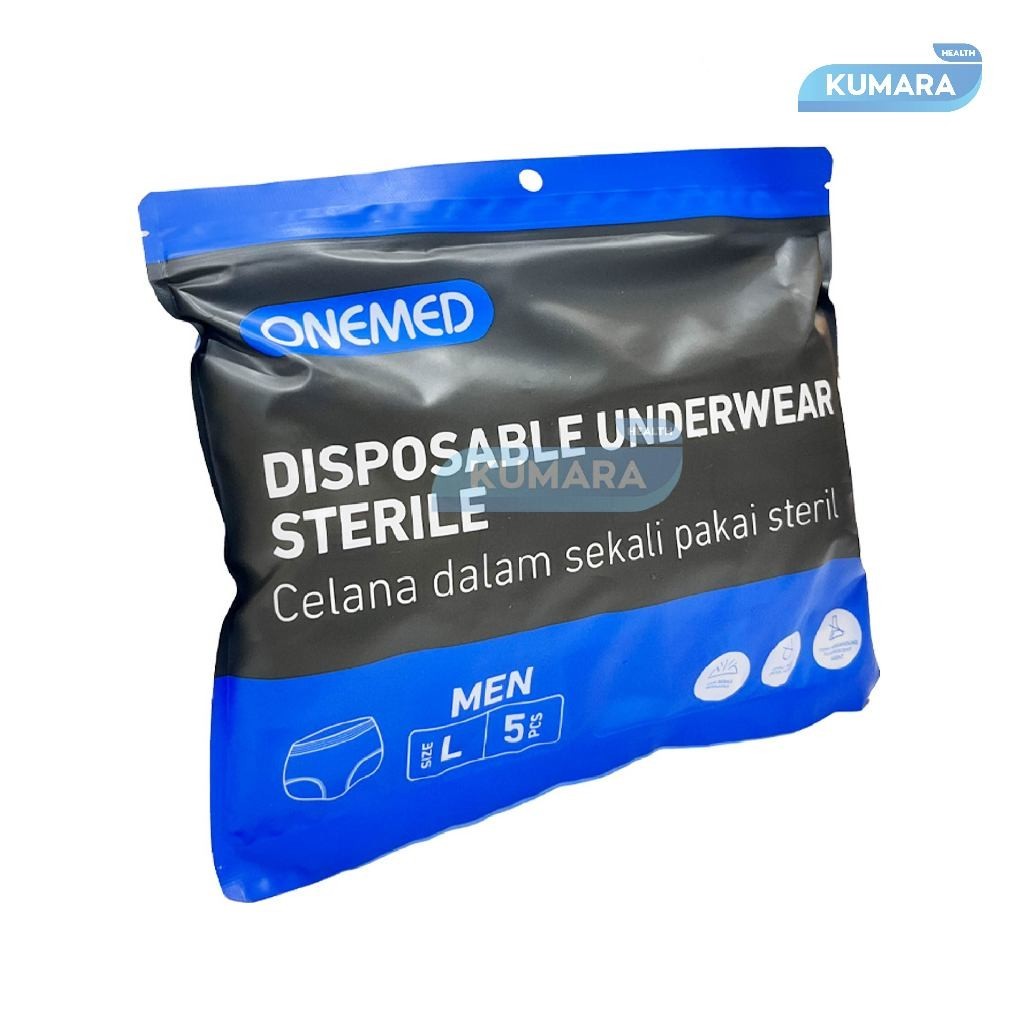 ONEMED - Celana Dalam Pria Sekali Pakai / Steril Underwear isi 5'S Pack 4 ONEMED - Celana Dalam Pria Sekali Pakai / Steril Underwear isi 5'S Pack - Image 4